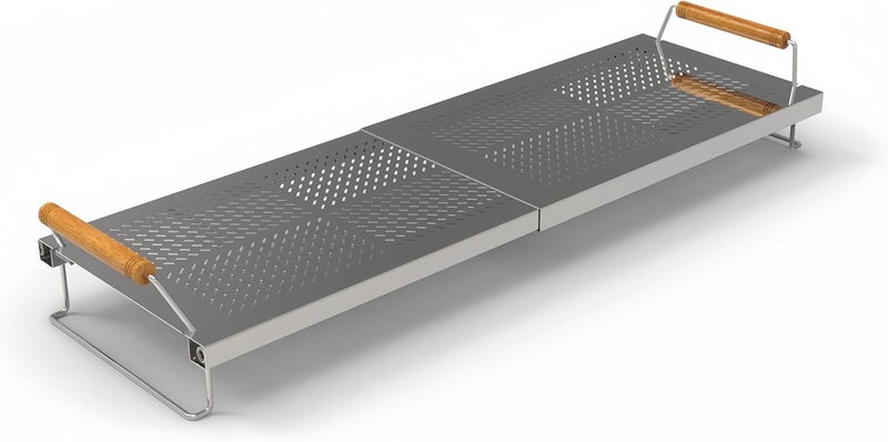 Senvasfa Adjustable Grill Warming Rack for Blackstone Flat Top Griddle 28 inch - Stainless Steel Warming Cooking Rack | Grates Grids Accessories for Weber and Most Flat Top/Table Top Griddle Grills - Image 3